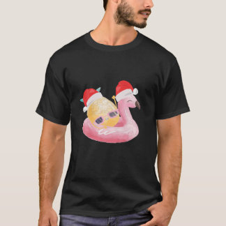 Flamingo Pineapple Julafton Bassäng Party Sommar-C T Shirt