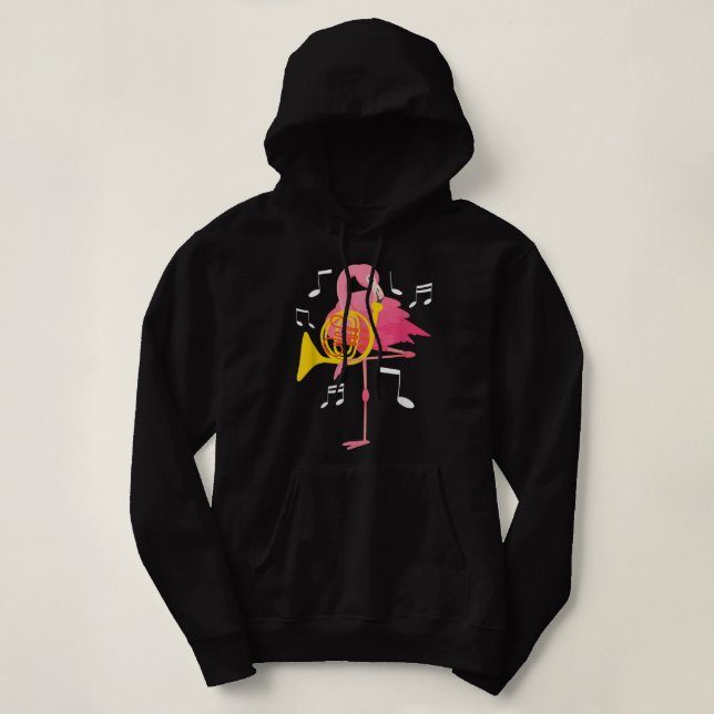 Flamingo Play Fransk Horn Player Fransk Hornist T Shirt (Design framsida)