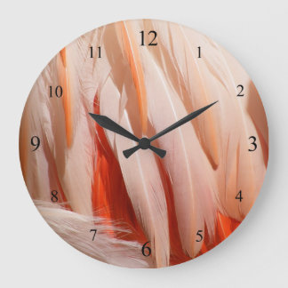Flamingo Plumage Clock Stor Klocka