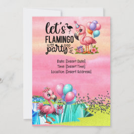Flamingo Poolparty! Inbjudningar