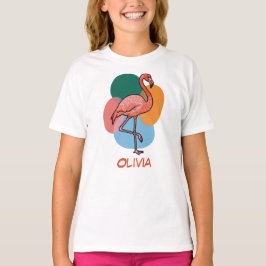 Flamingo Pop art colorful T Shirt