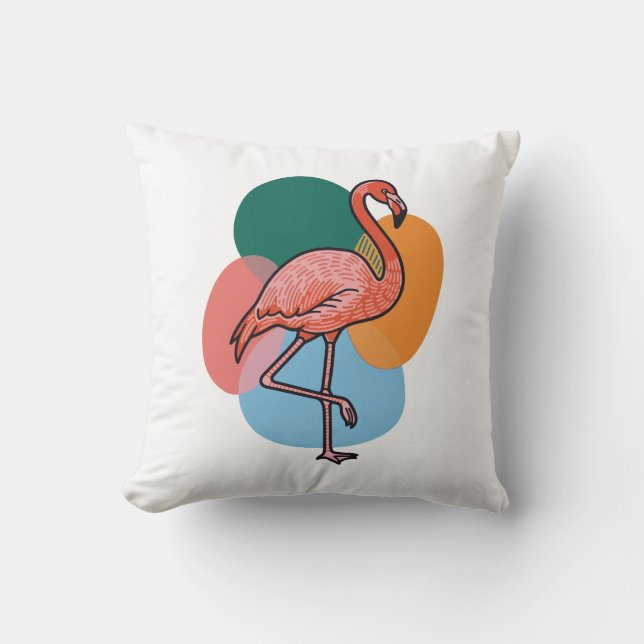 Flamingo Pop Kudde (Framsida)