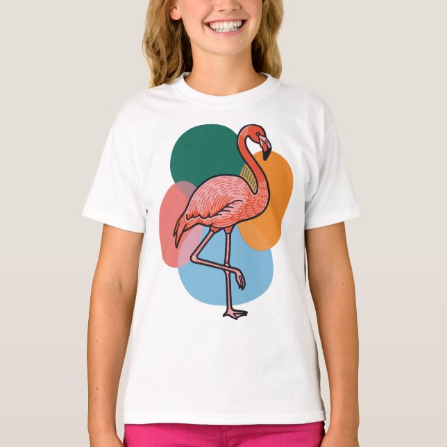 Flamingo Pop T Shirt (Framsida)