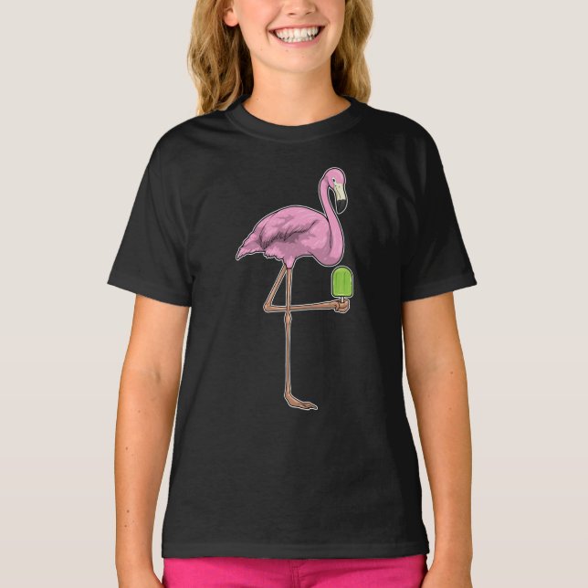 Flamingo Popsicle T Shirt (Framsida)