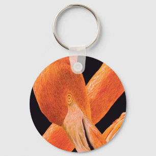 Flamingo Porträtt Nyckelring
