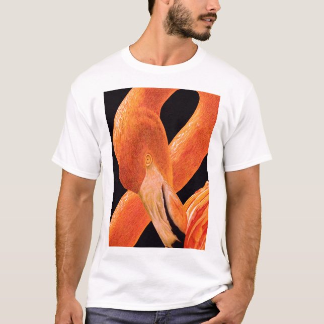 Flamingo Porträtt Tee Shirt (Framsida)