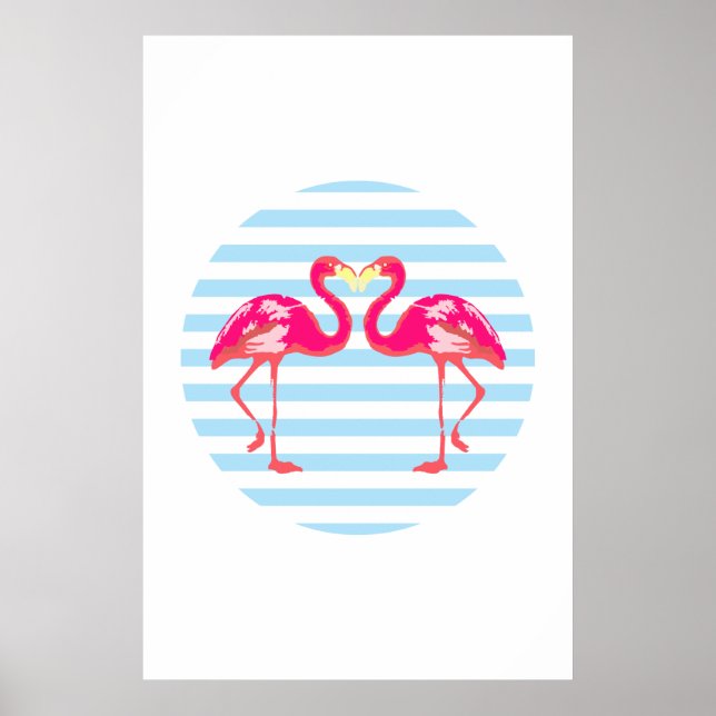 Flamingo, poster, sommartid färg, poster (Framsidan)