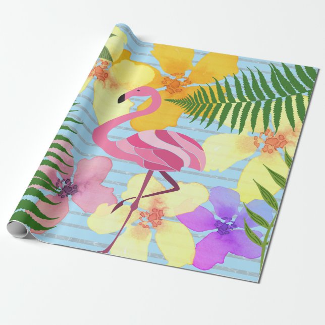 Flamingo Presentpapper (Utrullad)
