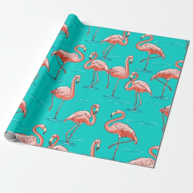 Flamingo Presentpapper (Utrullad)