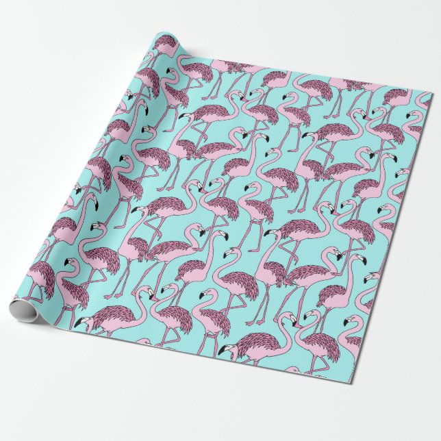 Flamingo Presentpapper (Utrullad)