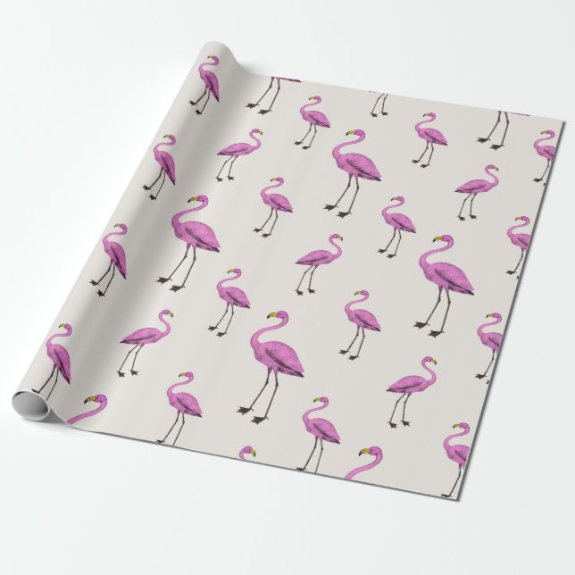 Flamingo Presentpapper (Utrullad)