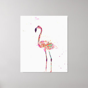 Flamingo Print Art Gift Älskare Canvastryck