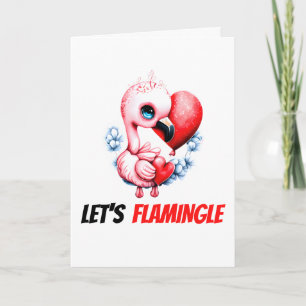 Flamingo pun Cute baby flamingo flamingo flaming Helgkort