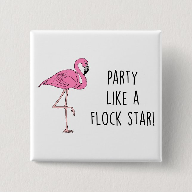 Flamingo Pun Funny Gift Knapp (Framsida)