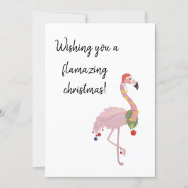 flamingo pun lustig god jul julkort