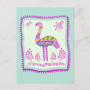 Flamingo Quilt Vykort