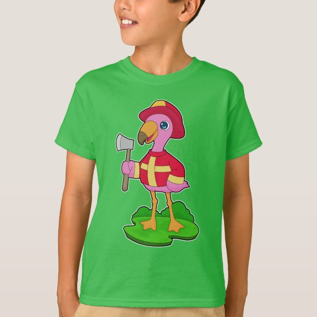 Flamingo Räddningsyxax T Shirt (Framsida)