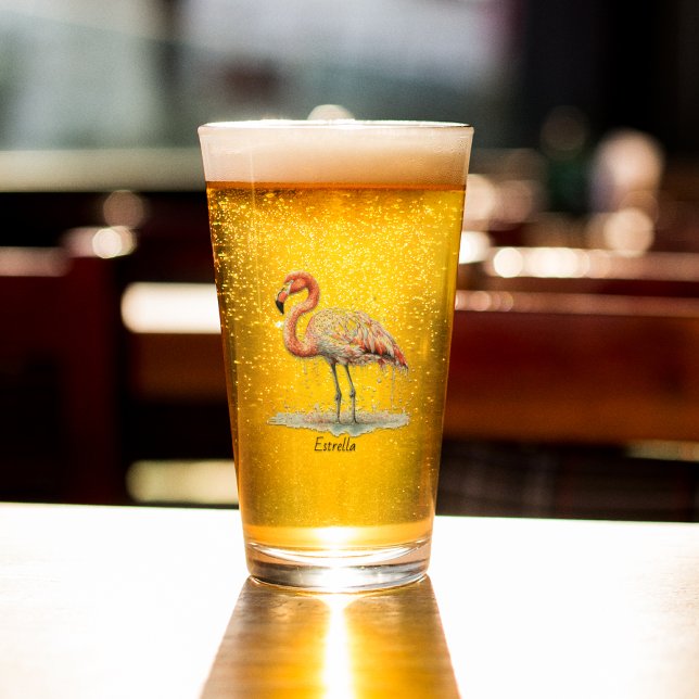 Flamingo Radiance: Tropical Watercolor, anpassning Glaskopp (Skapare uppladdad)