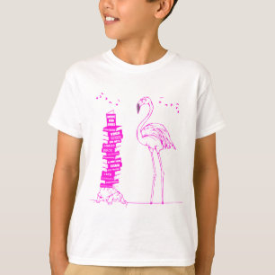 Flamingo Reading T Shirt