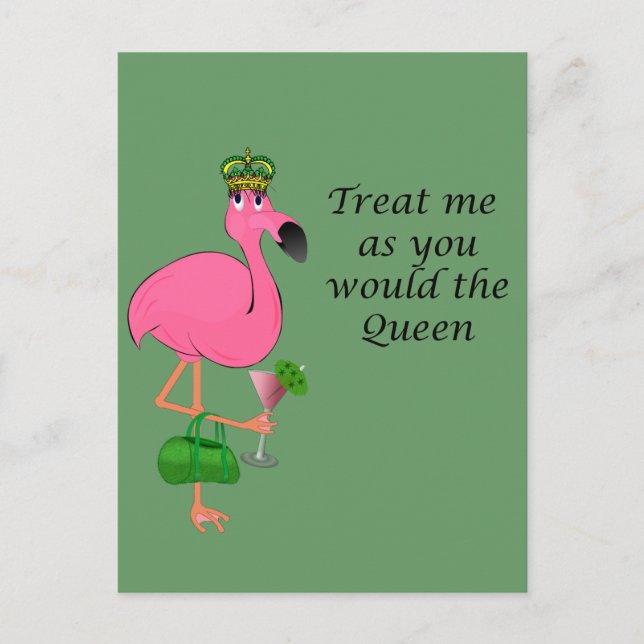 Flamingo-receptkort Vykort (Framsida)