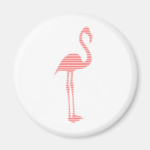 Flamingo - remsor - rosor och white. magnet