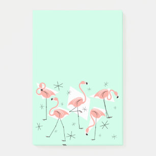 Flamingo Retro-Grönt efter anteckning, lodrät Post-it Block