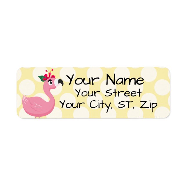 Flamingo Returadress Etikett (Framsidan)