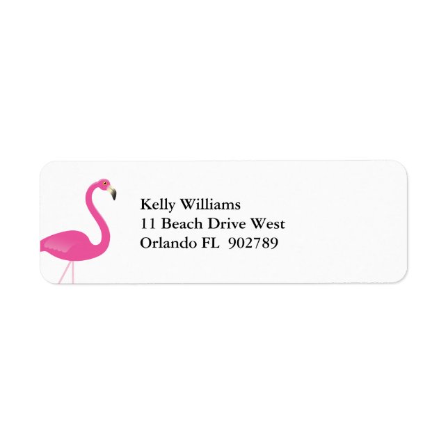 Flamingo-Returetiketter Returadress Etikett (Framsidan)