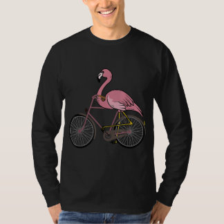 Flamingo Riding A Bicycle Coola Biker Funny Bike B T Shirt