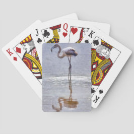 Flamingo Ripples and Reflection Watercolor Casinokort