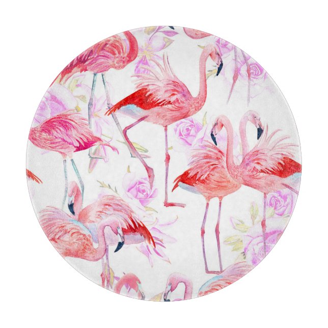 Flamingo Ro: Watercolor Bird Blommigt (Framsidan)