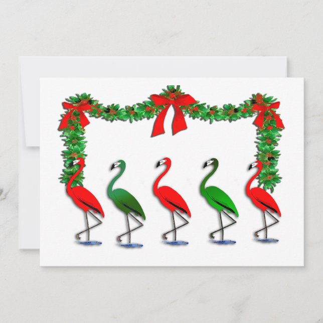 Flamingo Rockettes Dancing Inbjudan (Framsida)