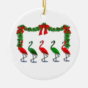Flamingo Rockettes Dansshow Julgransprydnad Keramik