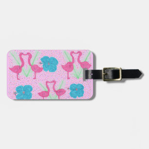 Flamingo Roligt Tropical Mönster Bagagebricka