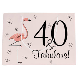 Flamingo Rosa 40 och Fabulous! stor presentväska