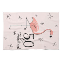 Flamingo Rosa 50 och Fabulous! kökshandduk