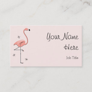 Flamingo Rosa affärskort sidotext Visitkort