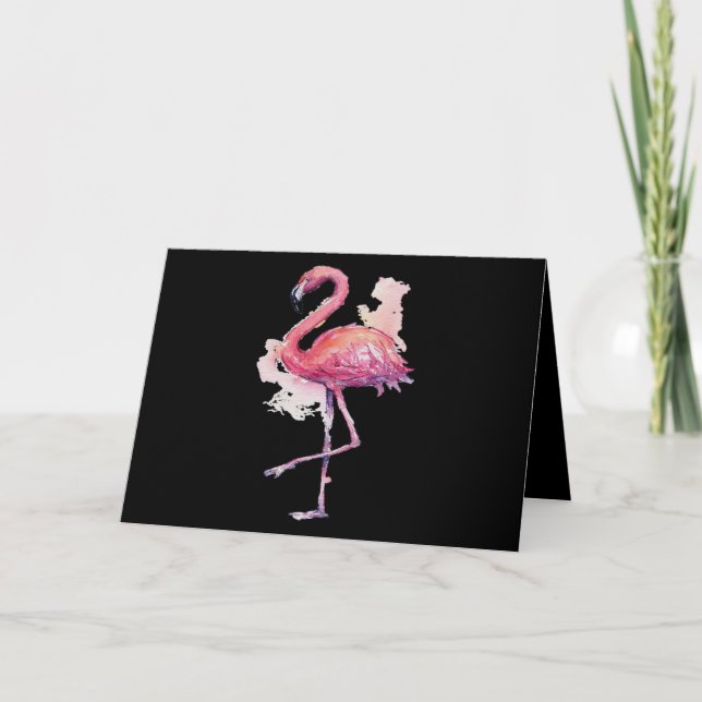Flamingo Rosa Animal Lover Flamingo Art Kort (Framsida)