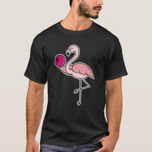 Flamingo Rosa Bowling Ball Bowl T Shirt
