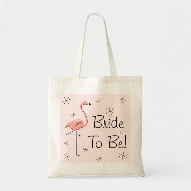 Flamingo Rosa Bride to Be! Tygkasse (Framsidan)