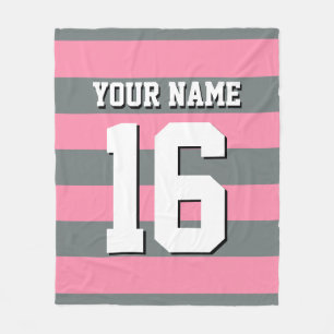 Flamingo Rosa Charcol Team Jersey Preppy Rand Fleecefilt