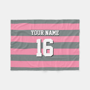 Flamingo Rosa Charcol Team Jersey Preppy Rand Fleecefilt