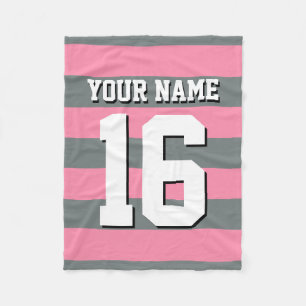 Flamingo Rosa Charcol Team Jersey Preppy Rand Fleecefilt
