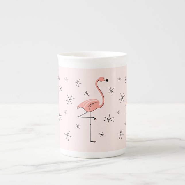 Flamingo Rosa china mugg Benporslin Mugg (Framsidan)