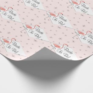 Flamingo Rosa diamant Bride to Be! Packar papper! Presentpapper