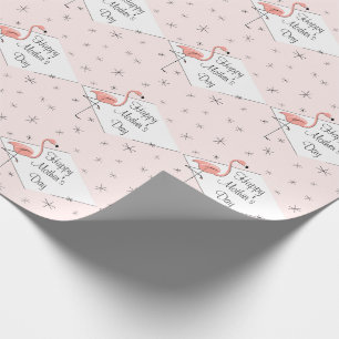 Flamingo Rosa diamant Lycklig Mors dag-presentbyte Presentpapper