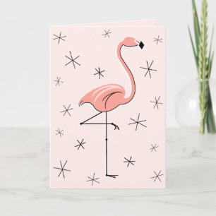 Flamingo Rosa Du är Fabulous hälsning-kort Kort