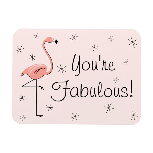 Flamingo Rosa Du är Fabulous magnet Flexibel (Horisontell)