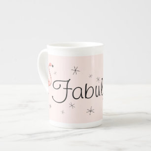Flamingo Rosa Fabulous! china mugg Benporslin Mugg