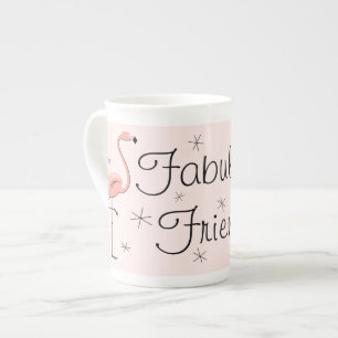 Flamingo Rosa Fabulous Friend! china mugg Benporslin Mugg